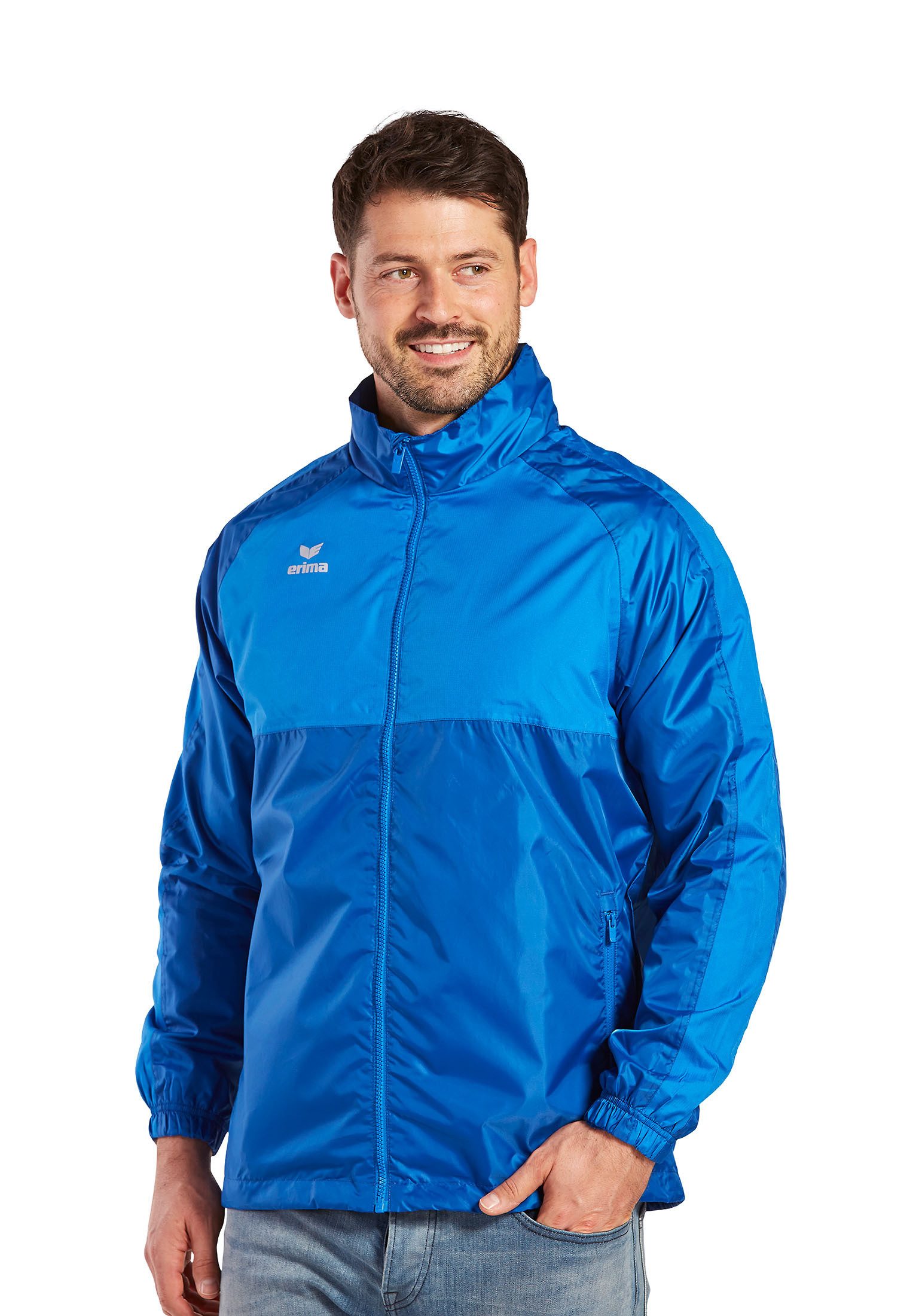 Erima Allwetterjacke Unisex Erwachsene TEAM Allwetterjacke - Hoher Stehkragen mit integrierter Kapuze