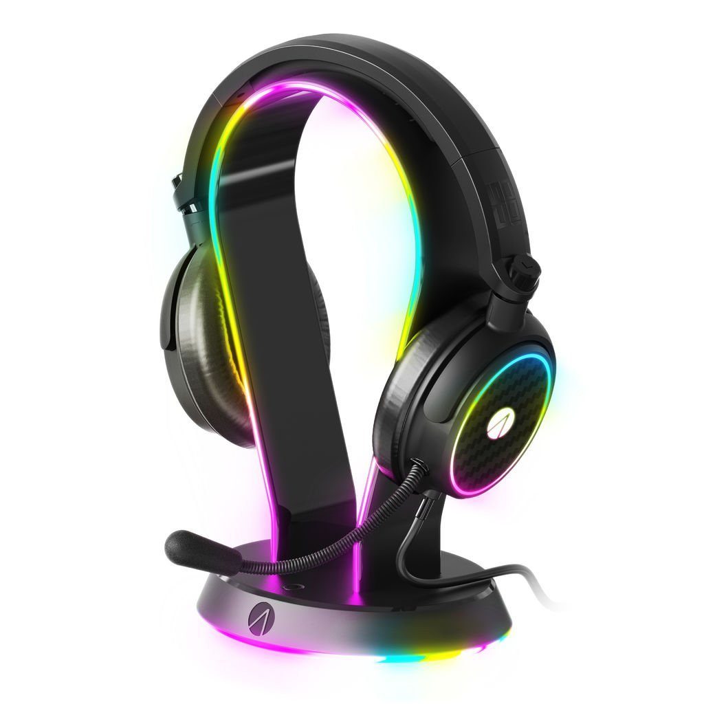 Stealth LED Headset Ständer mit Headset C6-100 LED Gaming-Headset Zubehör  (12 RGB Beleuchtungseffekte)