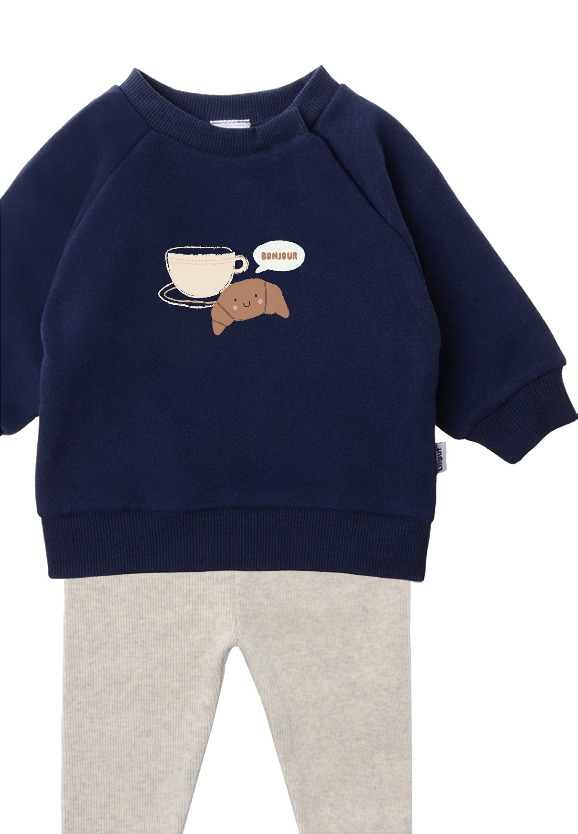 Liliput Sweatanzug Croissant Bonjour (2-tlg), bestehend aus Leggings und Sweatshirt