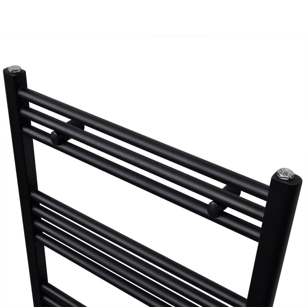vidaXL Handtuchhalter 500 x 1160 mm Badheizkörper Schwarz Handtuchhalter Gerade 500x1160 mm
