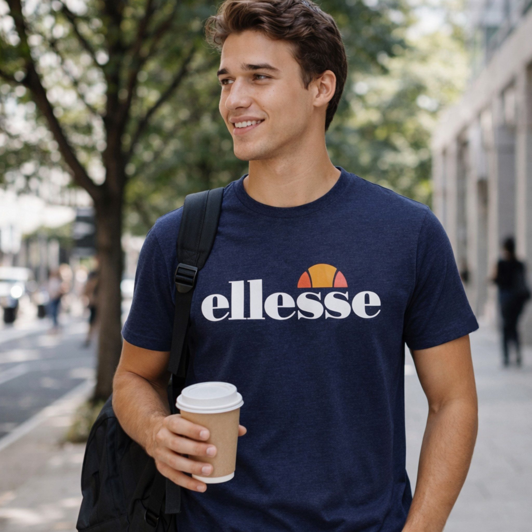 Ellesse Print-Shirt Ellesse Herren Kurzarm T-Shirt Shirt Blau oder Schwarz S-XXL (1-tlg)