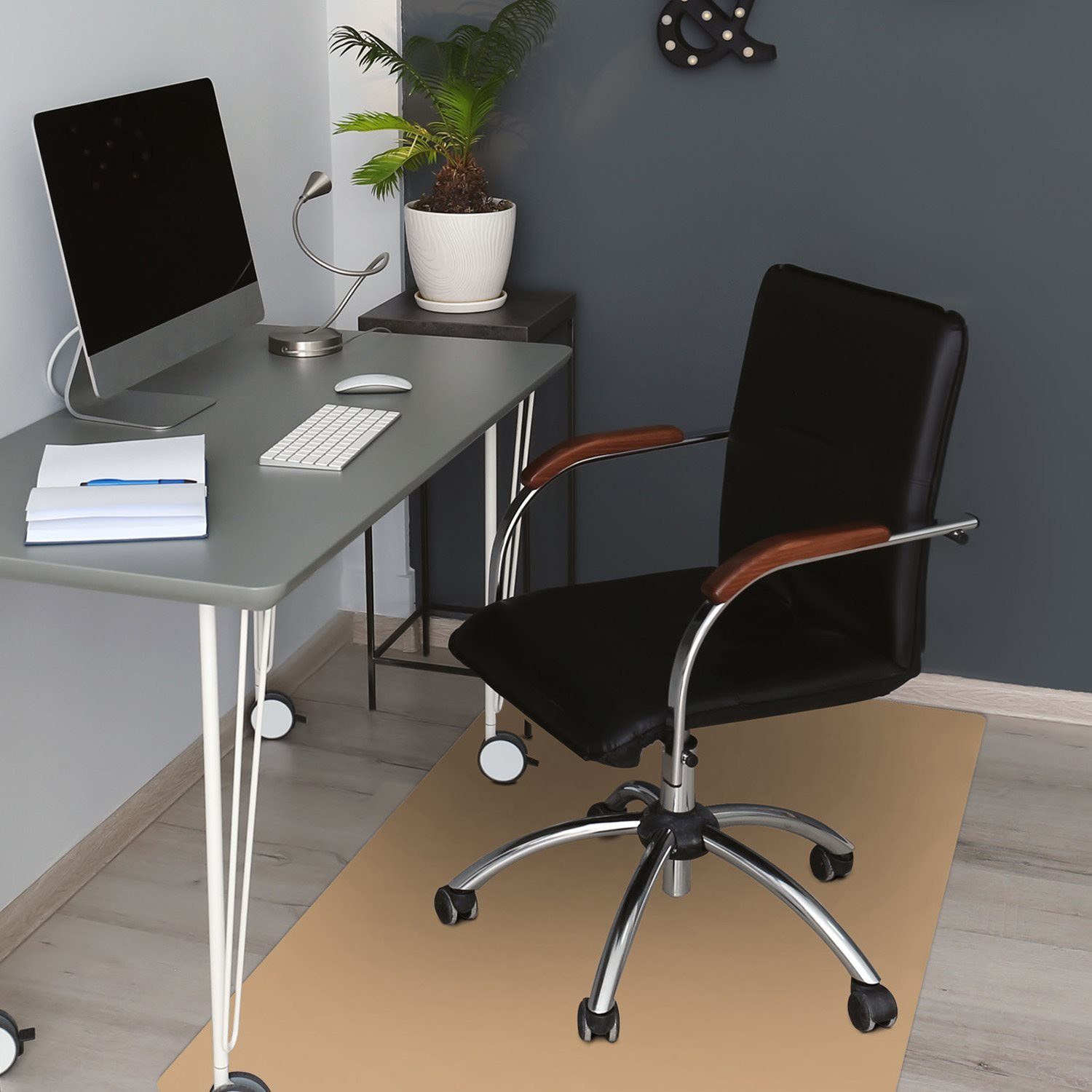 Tulup Bodenschutzmatte Stuhlunterlage Bürostuhlunterlage Braun 100 cm, Bürostuhlunterlage Bürostühle x 70 Bodenmatte cm Stuhlunterlage