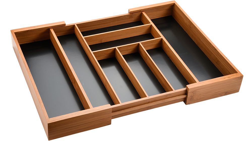 KESPER® Besteckeinsatz variabler Besteckkasten, aus FSC-zertifiziertem Bambus (1 St), zweiseitig ausziehbar