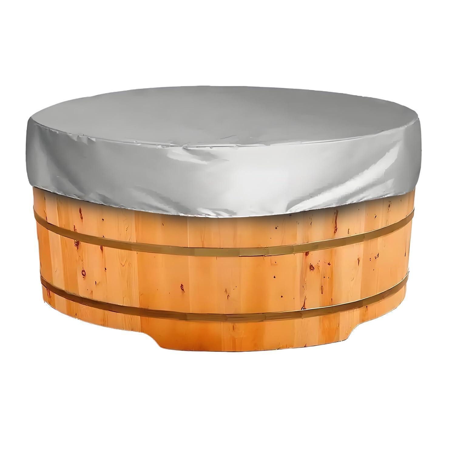 LuxusKollektion Pool-Abdeckplane Poolabdeckung Rund Grau 215x70cm (1-St)