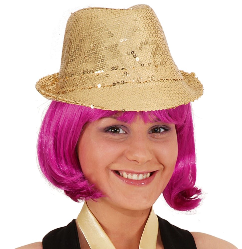 Kostüm Hut Discoqueen gold