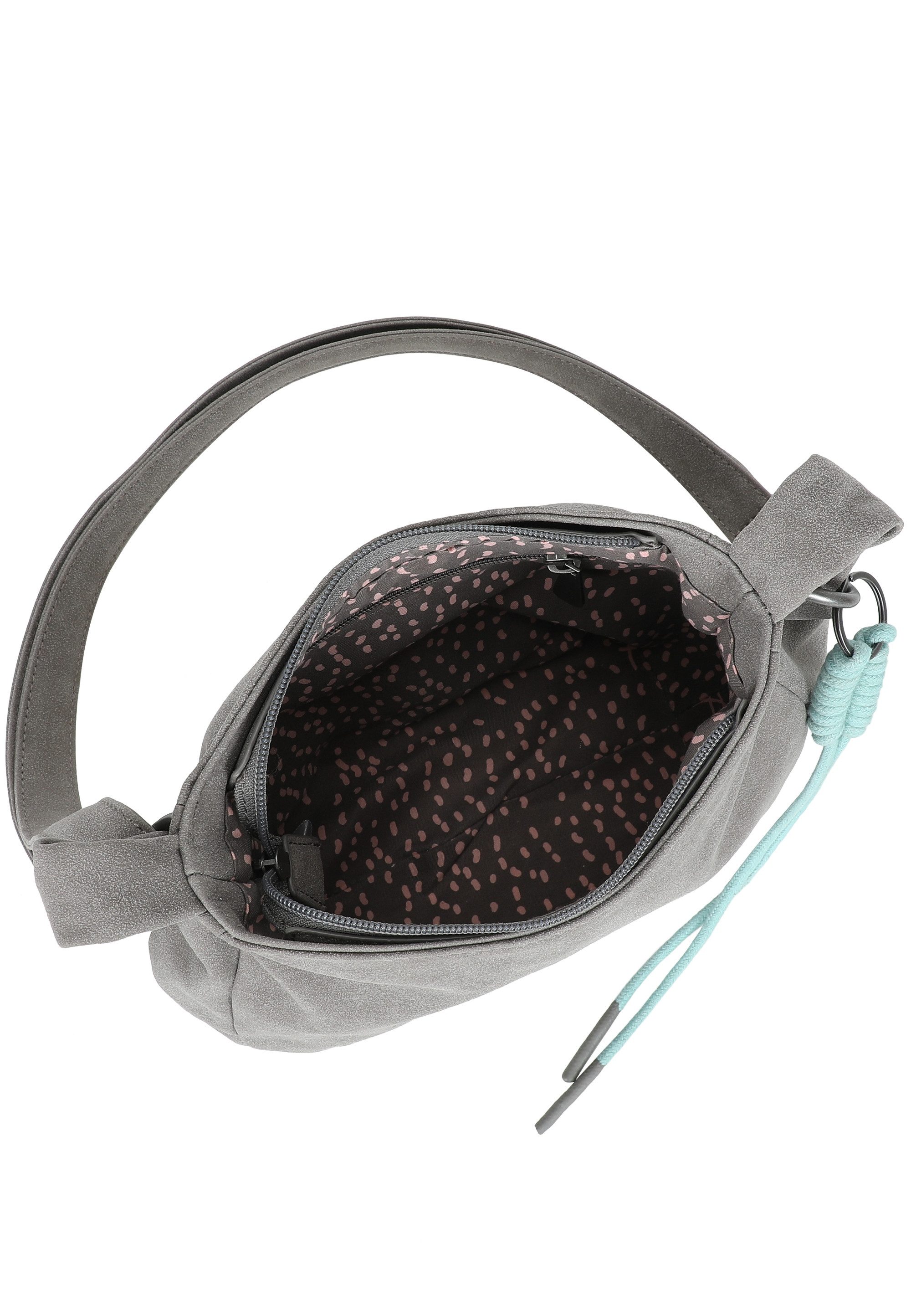Fritzi aus Preußen Schultertasche Sue02 Suede Jacky Soft Dark Anthra, mit modischer Kordelschnur