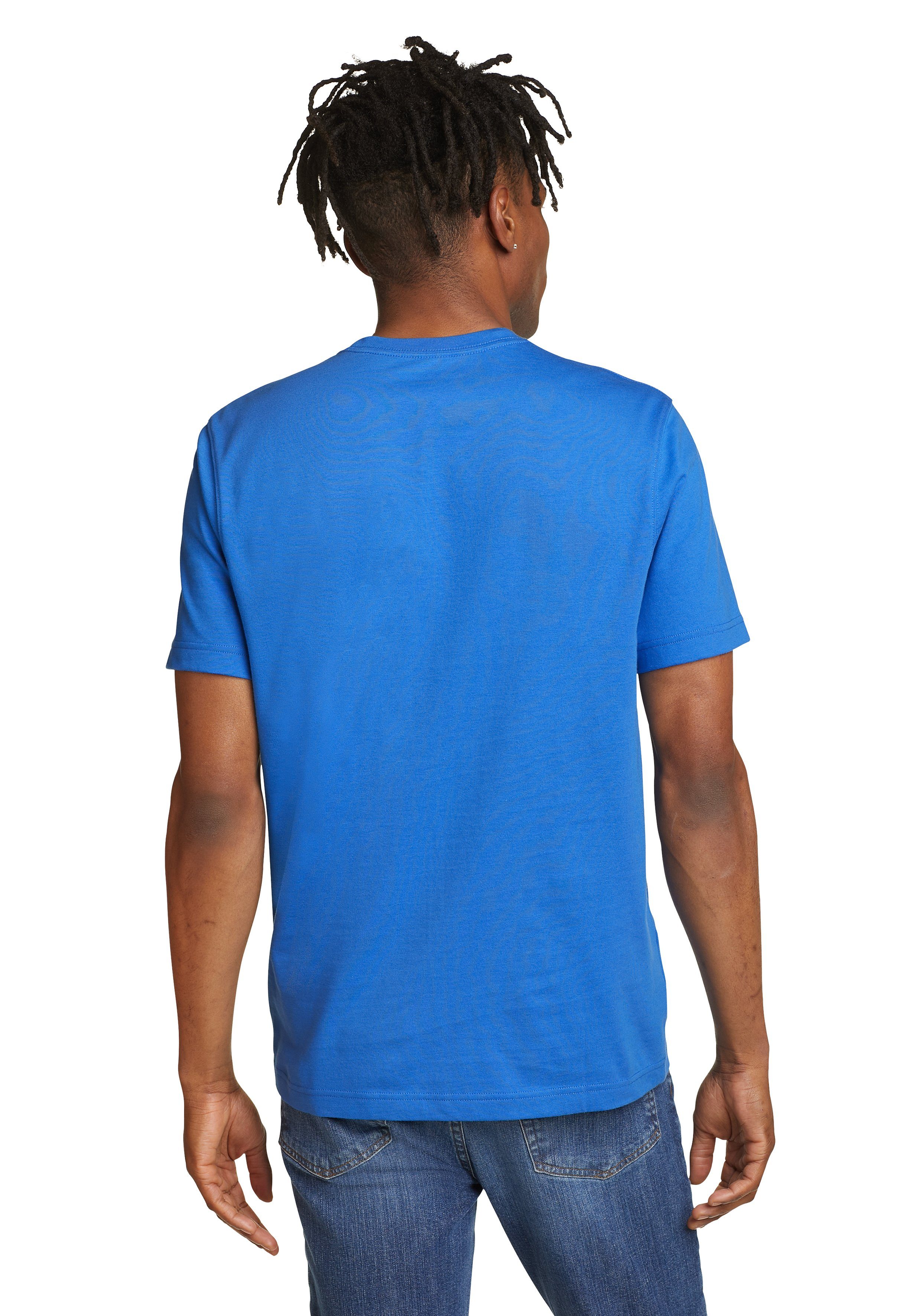 Eddie Bauer T-Shirt Brilliantes fit Shirt Blau Wash Baumwolle - - Legend Slim 100
