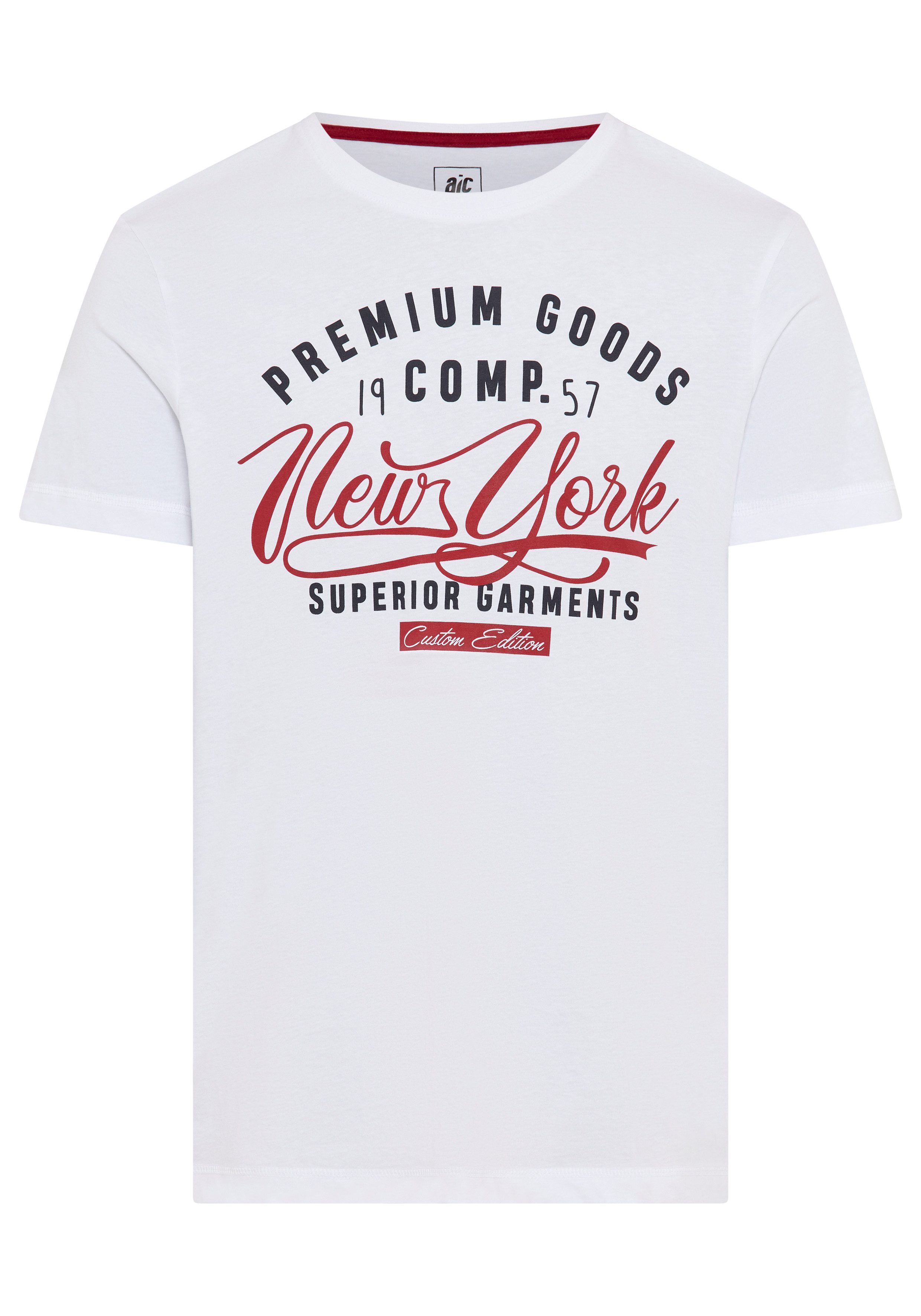 AJC T-Shirt kurzärmelig, schmal geschnitten, mit stylischem Druck