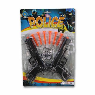 BEMIRO Aufblasbares Bällebad Polizei Waffe Spielzeug Kinder im Set