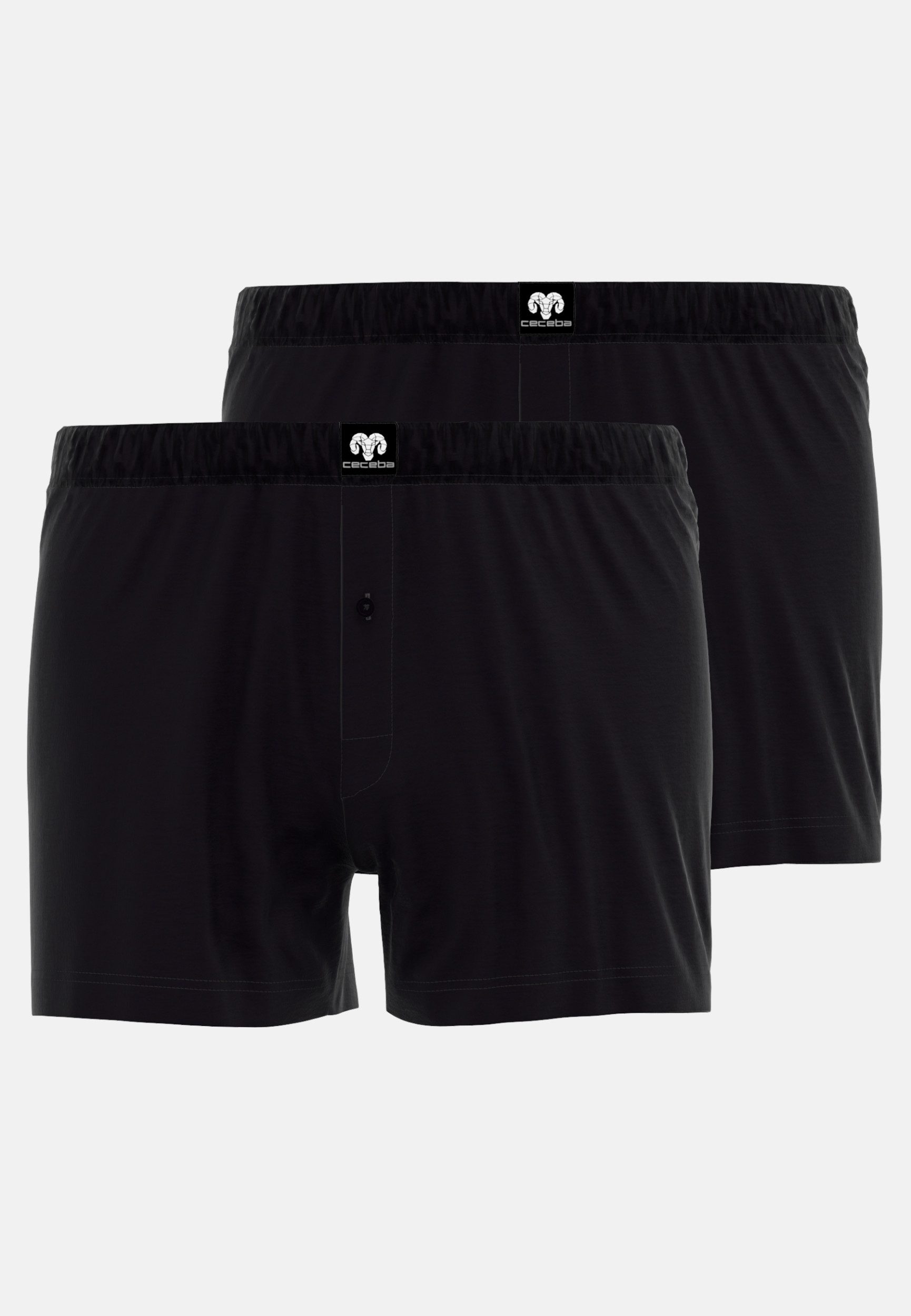 CECEBA Boxershorts Shorts 2er Pack black günstig online kaufen