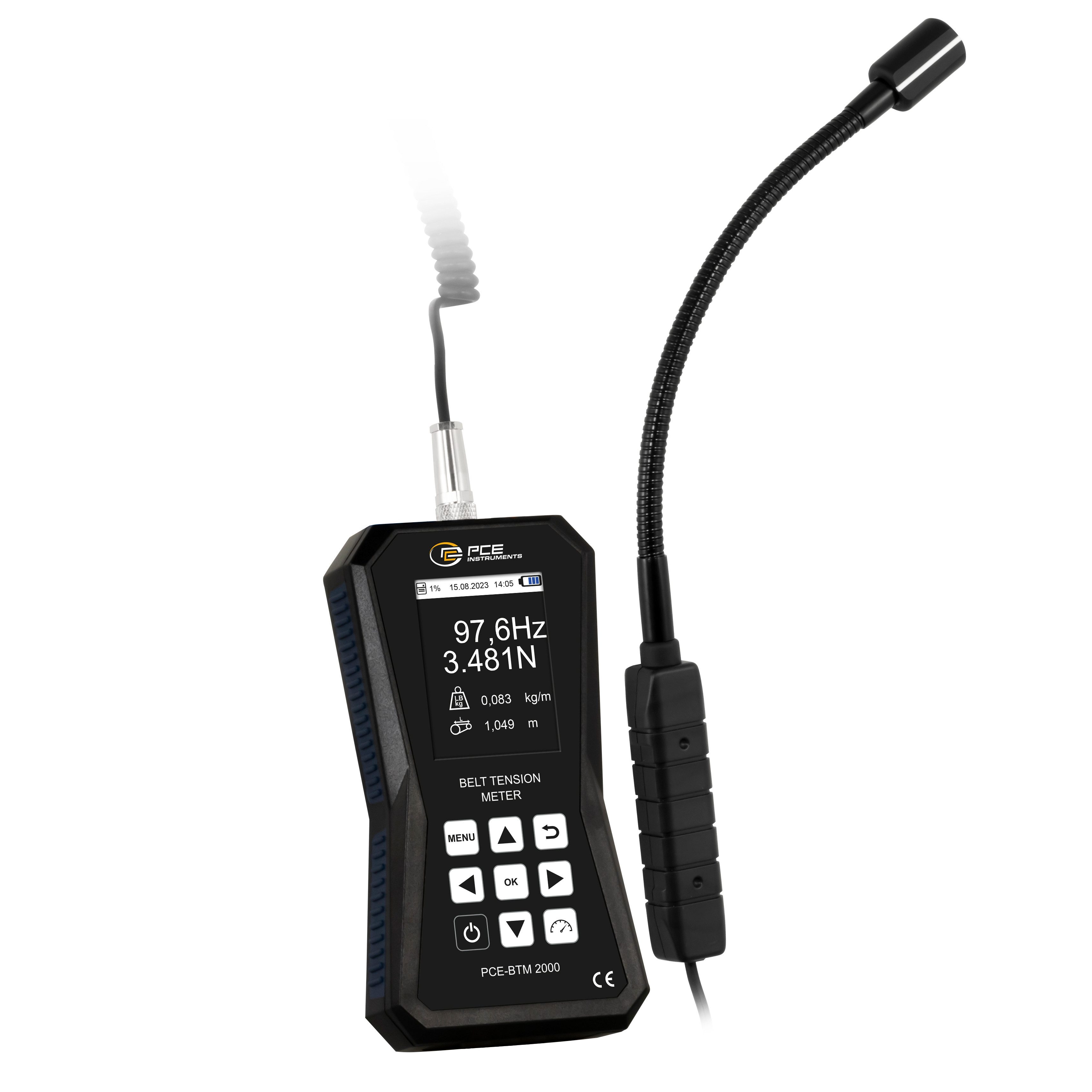 PCE Instruments Raumluft-Qualitätssensor PCE Instruments Riemenspannungsmessgerät PCE-BTM 2000L
