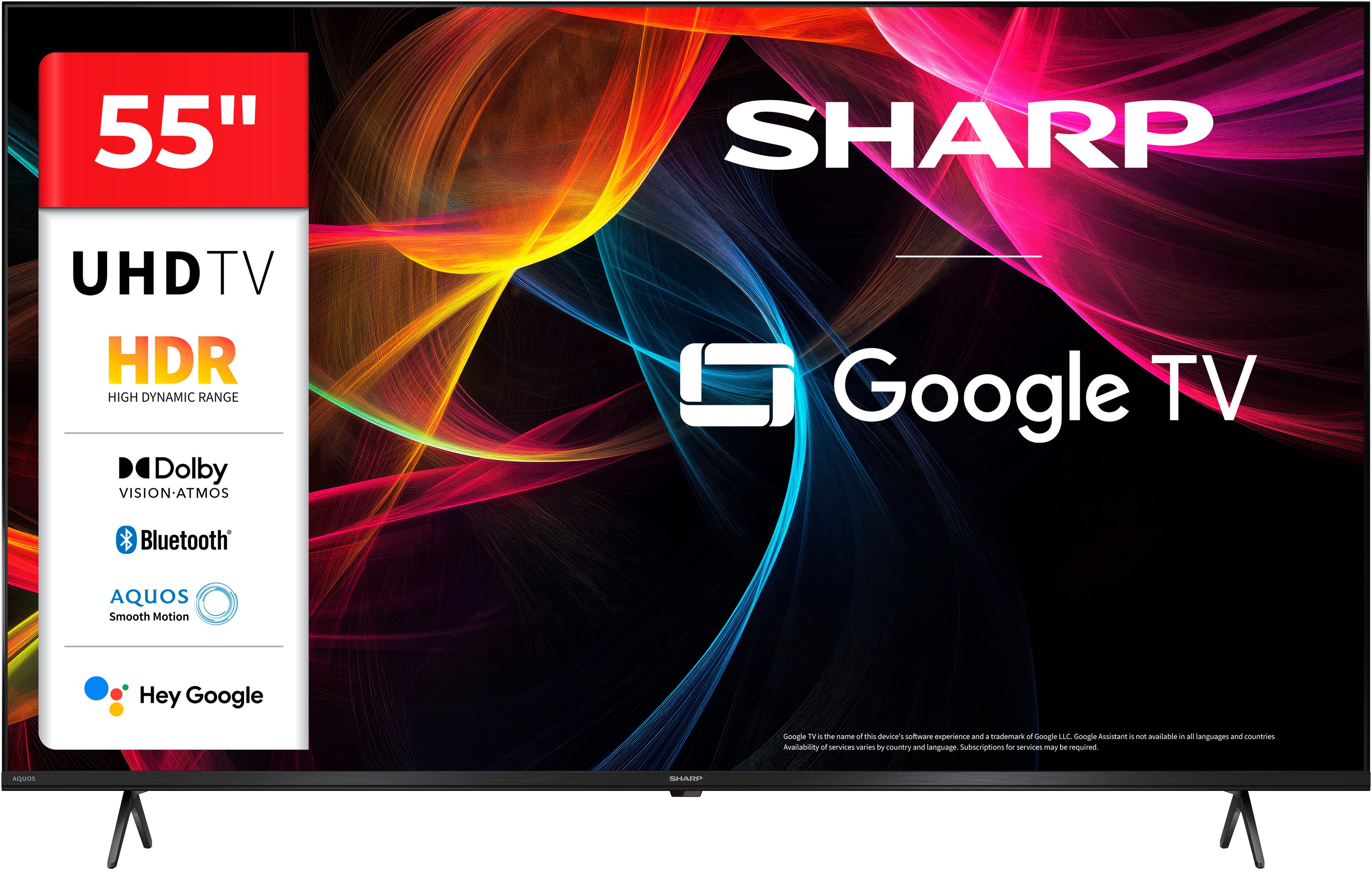 Sharp 4T-C55HLx LED-Fernseher (139 cm/55 Zoll, 4K Ultra HD, Google TV, Smart-TV)