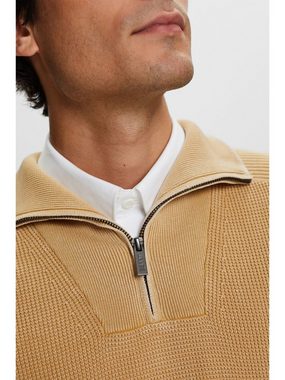 Esprit Troyer Pullover mit halbem Zipper, 100 % Baumwolle