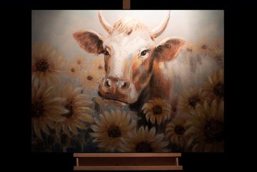 KUNSTLOFT Gemälde Harmonie der Natur 100x75 cm, Leinwandbild 100% HANDGEMALT Wandbild Wohnzimmer