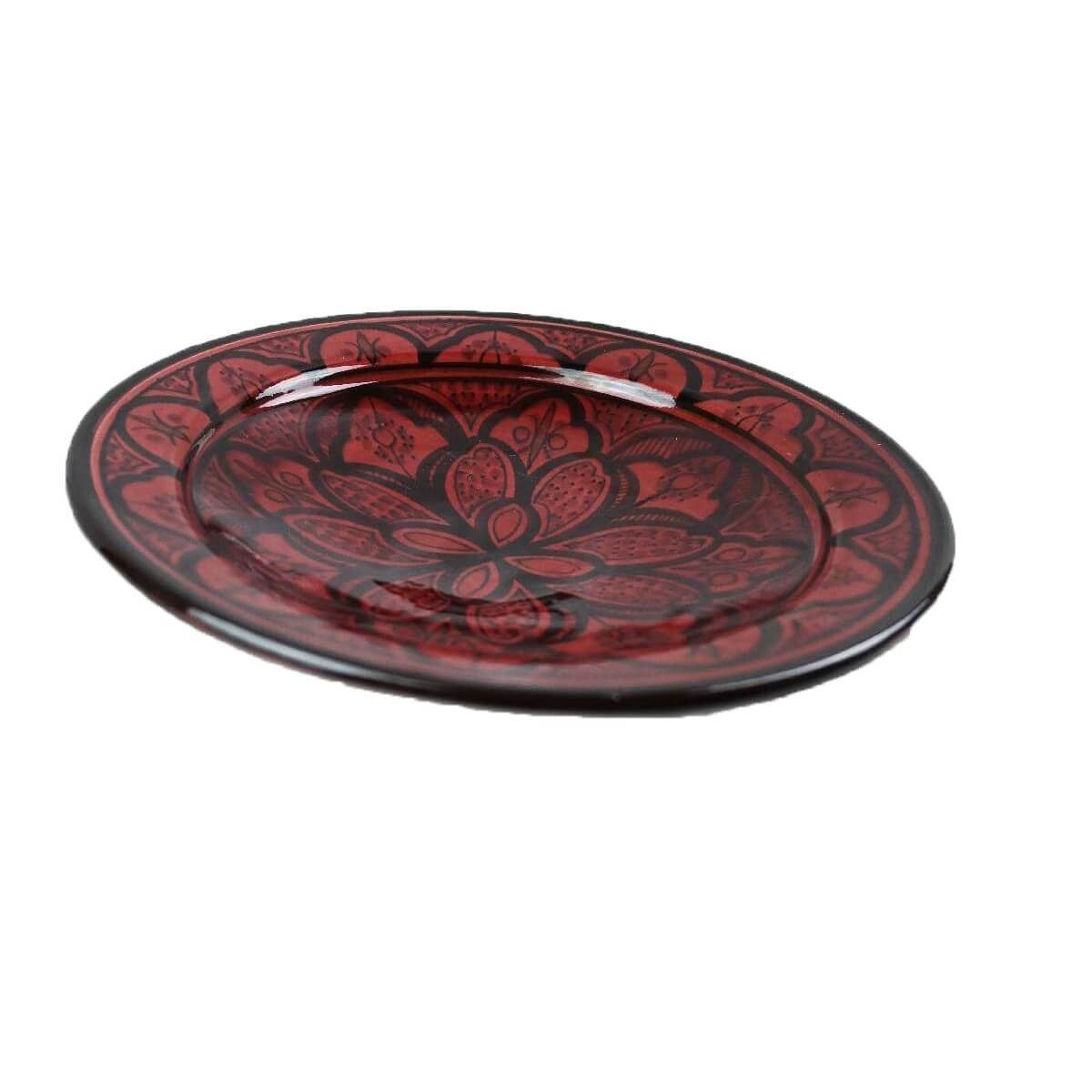 Orientalischer mittel, Keramik SIMANDRA Teller Rot Teller Handbemahlt