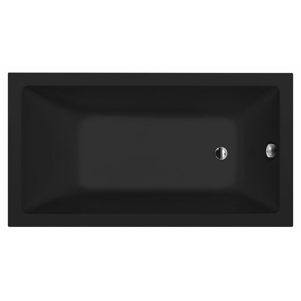 HAK Badewanne NOEMI Rechteckwanne150x80x39cm, Schwarz matt, (1-tlg)