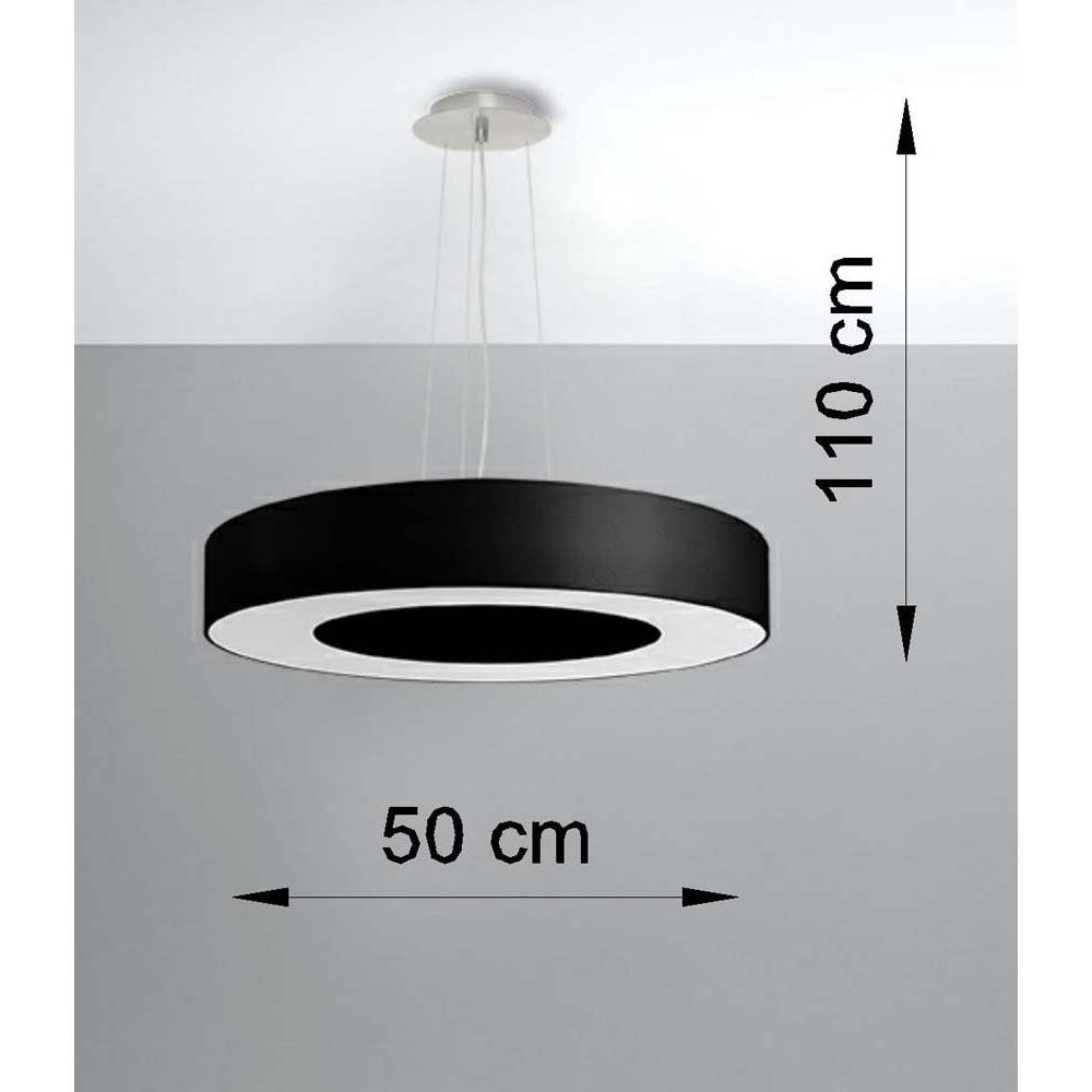 etc-shop Pendelleuchte Deckenleuchte, Glas Hängeleuchte Weiß Schwarz Deckenleuchte Stoff