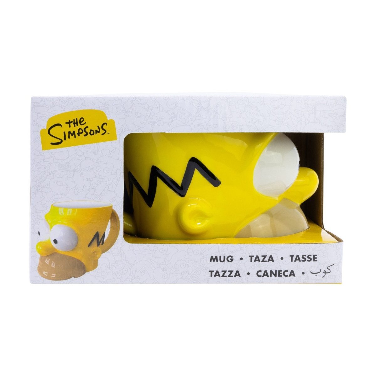 The Simpsons Tasse Homer Keramikbecher 3D Design in Box für Alltag und Freizeit, Keramik