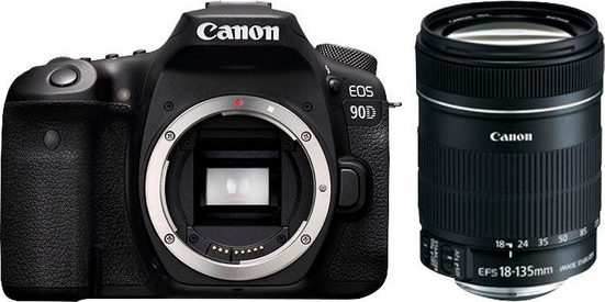 Canon »EOS 90D EF-S 18-135mm f/3.5-5.6 IS USM NANO« Spiegelreflexkamera (Canon EF-S 18-135mm f/3.5-5.6 IS, 32,5 MP, WLAN (Wi-Fi), Bluetooth)