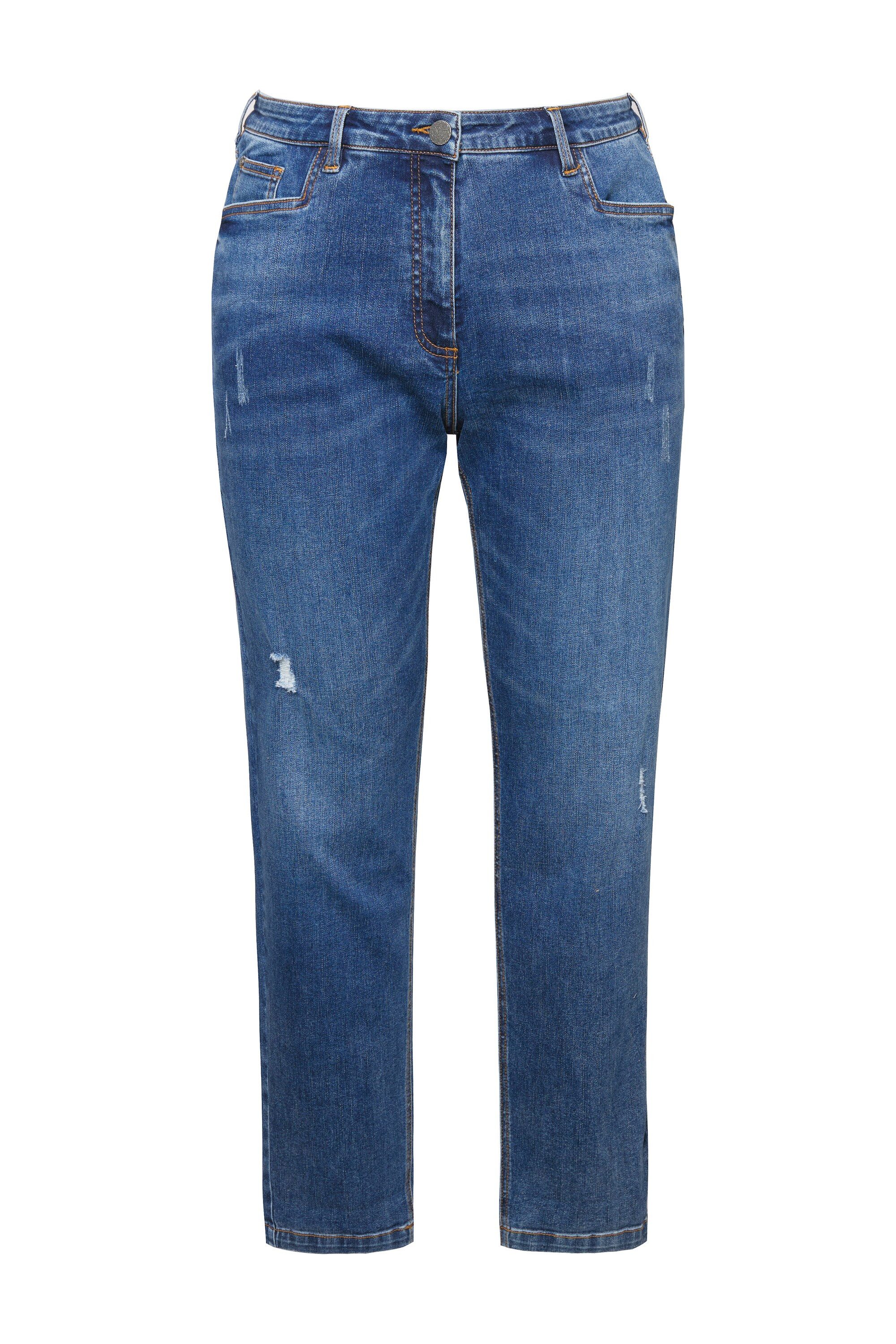 Ulla Popken Regular-fit-Jeans Boyfriend-Jeans Destroy-Effekte weites günstig online kaufen