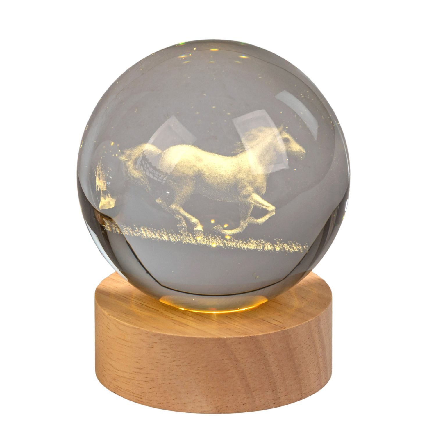 formano LED Tischleuchte Kristallkugel, LED, Höhe: 10cm, Farbe: Transparent, Motiv: Kristall