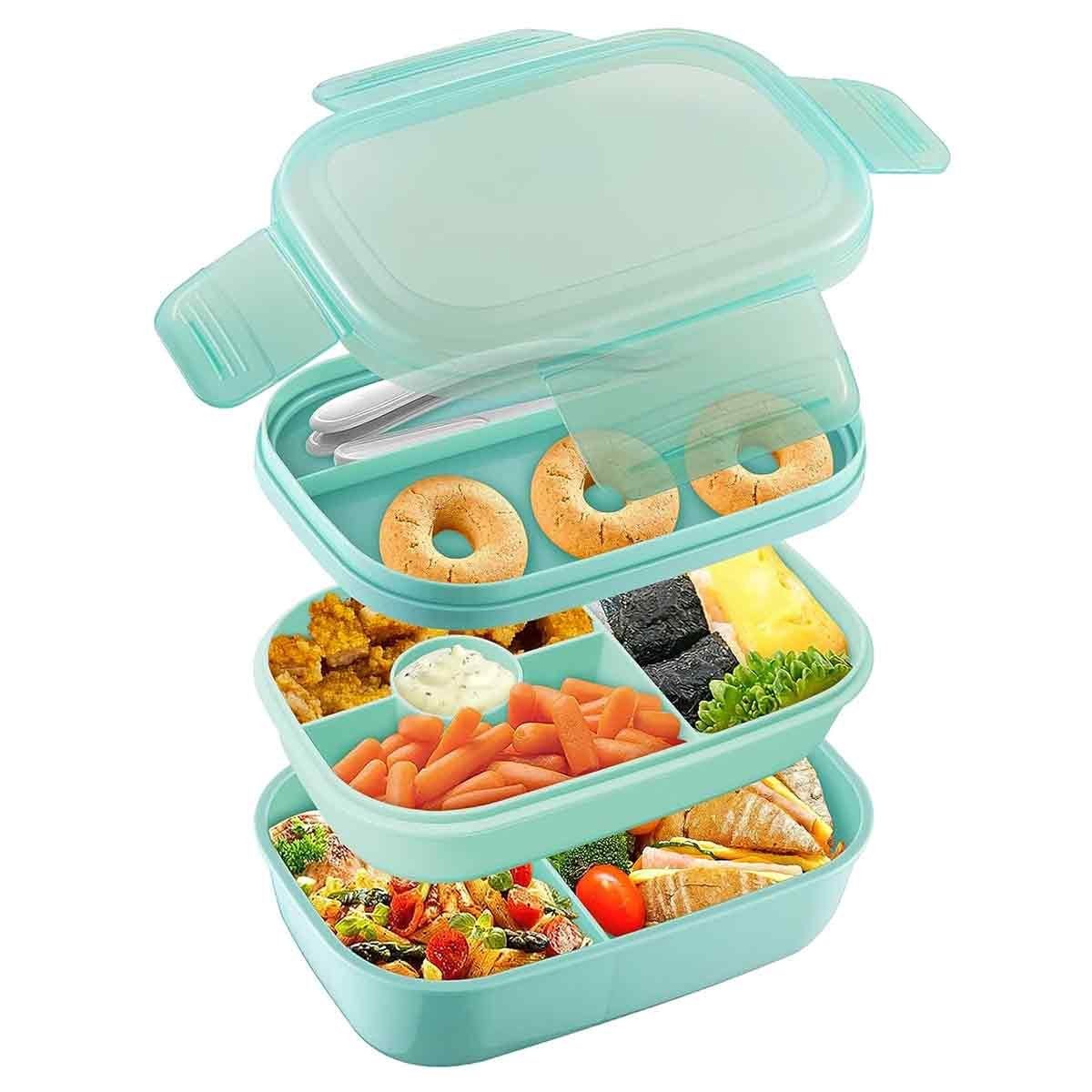 Jormftte Lunchbox Bento Box,Lunchbox für Erwachsene,Edelstahl, für Arbeit Schule Grün