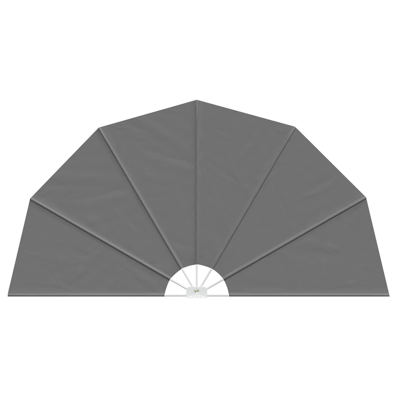 vidaXL Seitenmarkise 320 cm Balkon Sichtschutz Seiten Blickschutz Ø 320 cm Polyester Hellgr