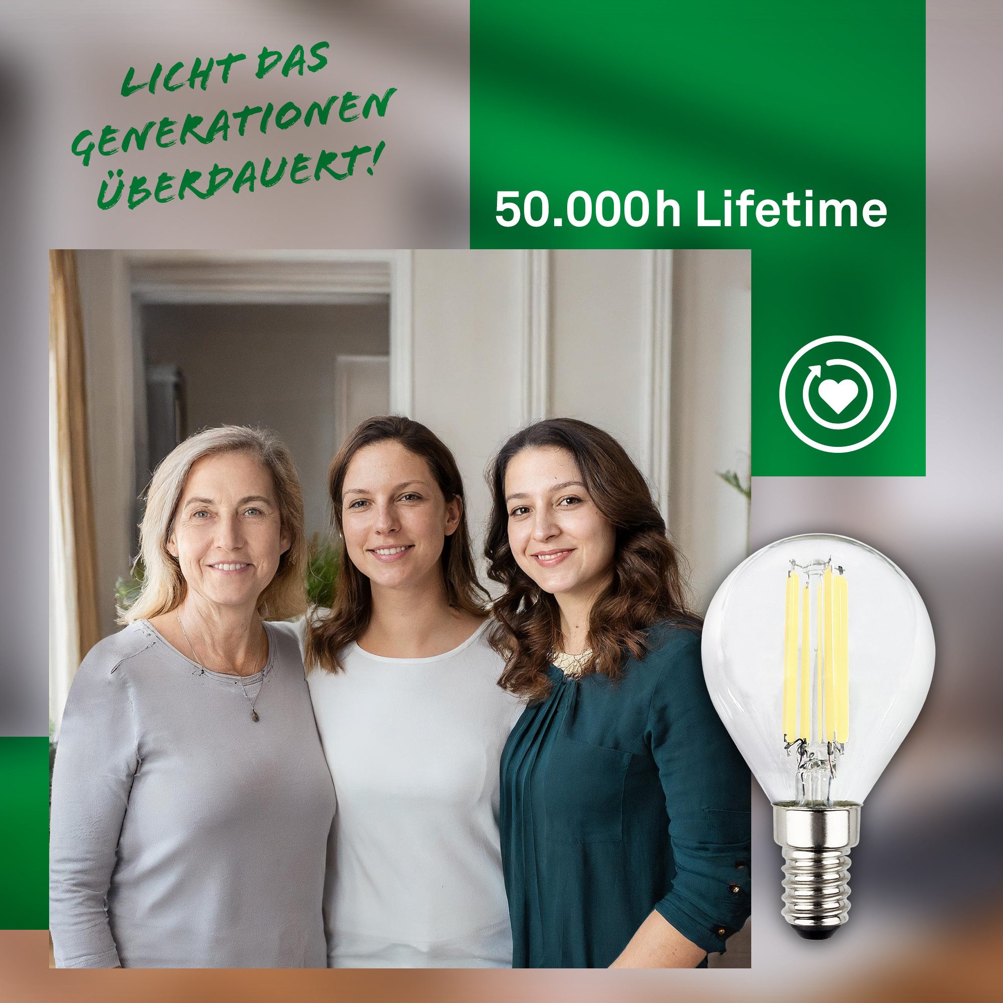 Briloner Leuchten LED-Leuchtmittel Ultraefizientes Leuchtmittel EEK A, E14 Tropfen, 2er Set, E14, Warmweiß, 4W, 840 Lumen, 3000K – Bild 5 von 5