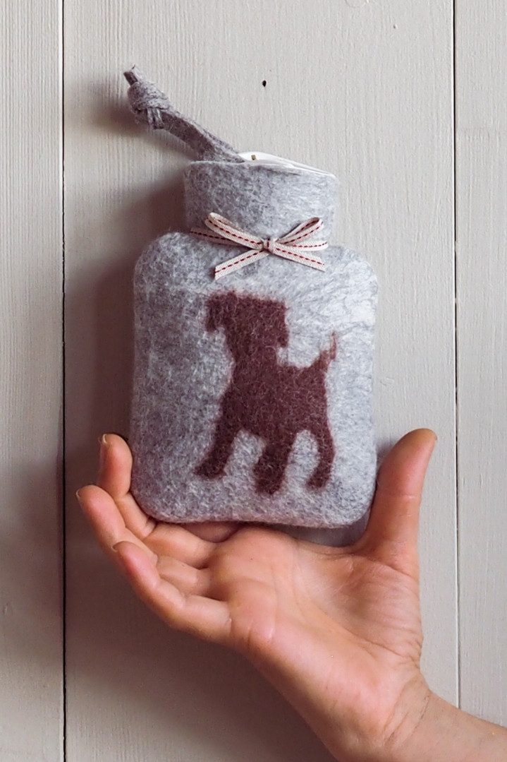 Dorothee Lehnen Hundeleinen-Führungsstange Mini-Wärmflasche - PUPPY - dusty rose, hellgrau melange