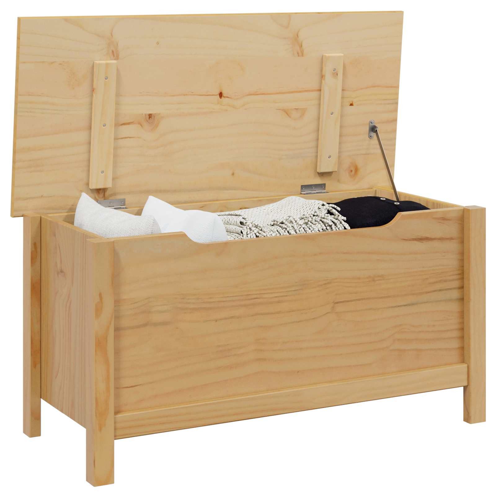 vidaXL Aufbewahrungsbox Aufbewahrungsbox mit Speicher HILL Honigbraun 90 x 40 x 45 cm (1 St)