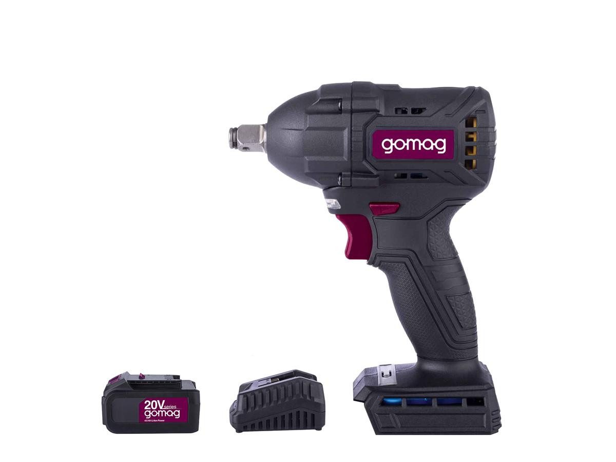 Gomag Akku-Schlagschrauber GO-SCS350BL 4,0 Ah Akku + Ladegerät, 350 Nm, (Set)