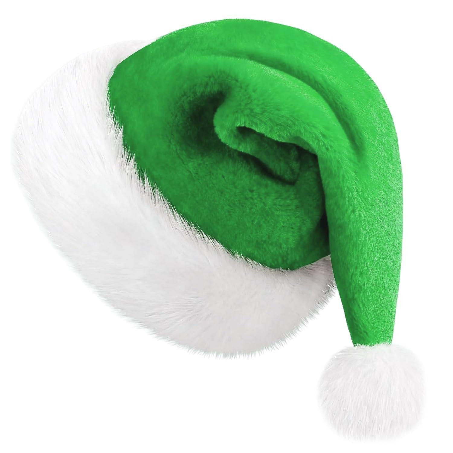 LuxusKollektion Plüschmütze Weihnachtsmütze Kinder Grün Plüsch (1-St)