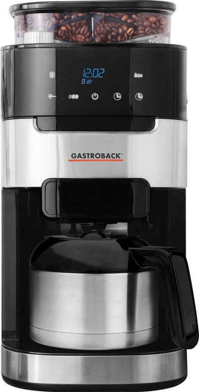 Gastroback Kaffeemaschine mit Mahlwerk 42711 S Grind & Brew Pro Thermo, 1l Kaffeekanne, Permanentfilter 1x4