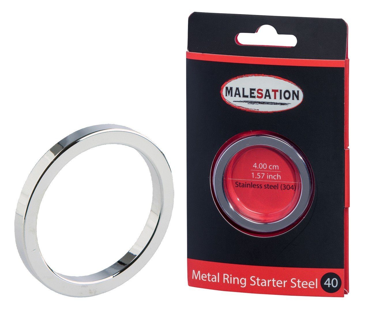 Malesation Penisring MALESATION Metal Ringtarter Steel - (40,45,50)