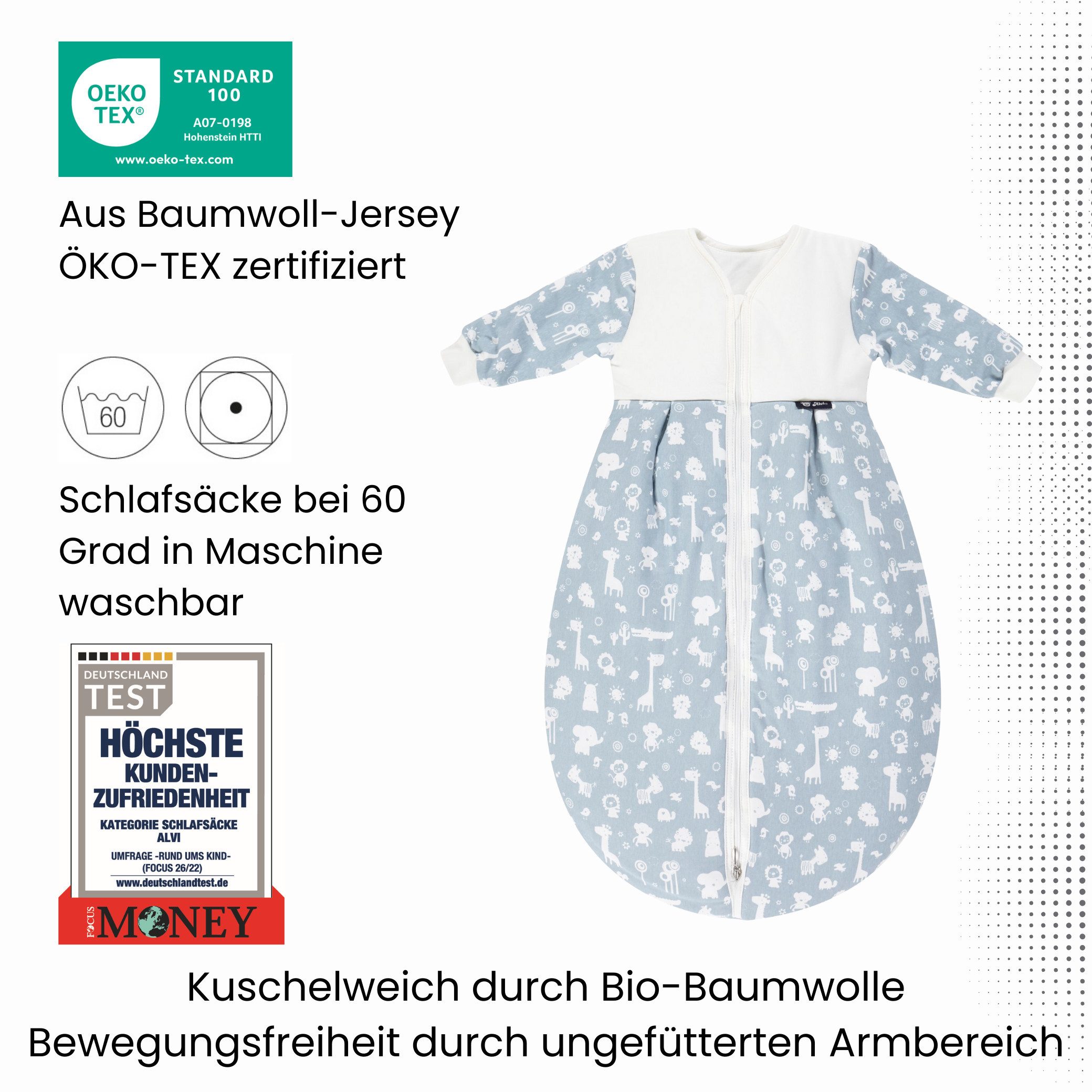 Alvi® Babyschlafsack Schlafsack Mäxchen Thermo mit Arm Exklusiv