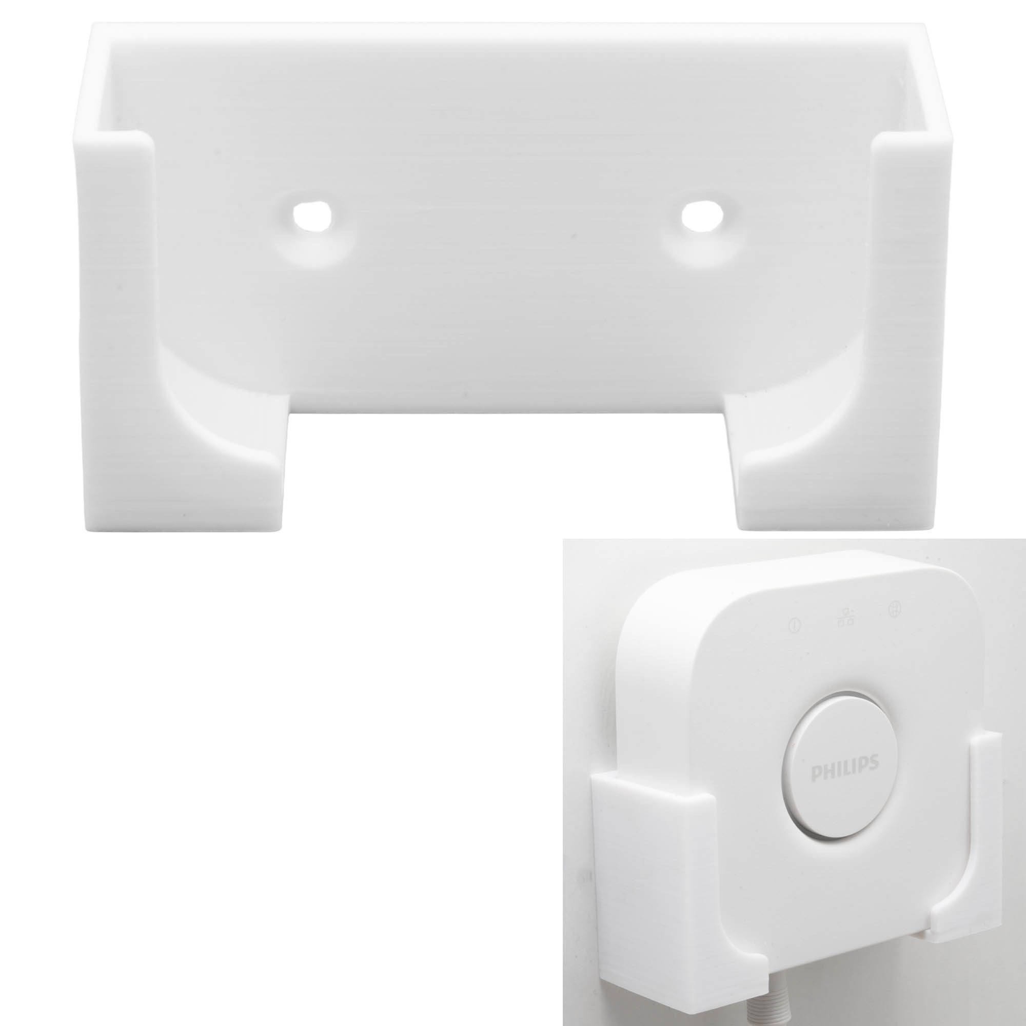 TSB Werk Wandhalter für Philips Hue Bridge Wandhalterung DSL-Router, Router, Halter, Halterung, Hue, Weiß