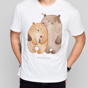 Mr. & Mrs. Panda T-Shirt Bären Liebe - Weiß - Geschenk, Heiratsantrag, Tshirt, Bärchen, T-Shir (1-tlg)