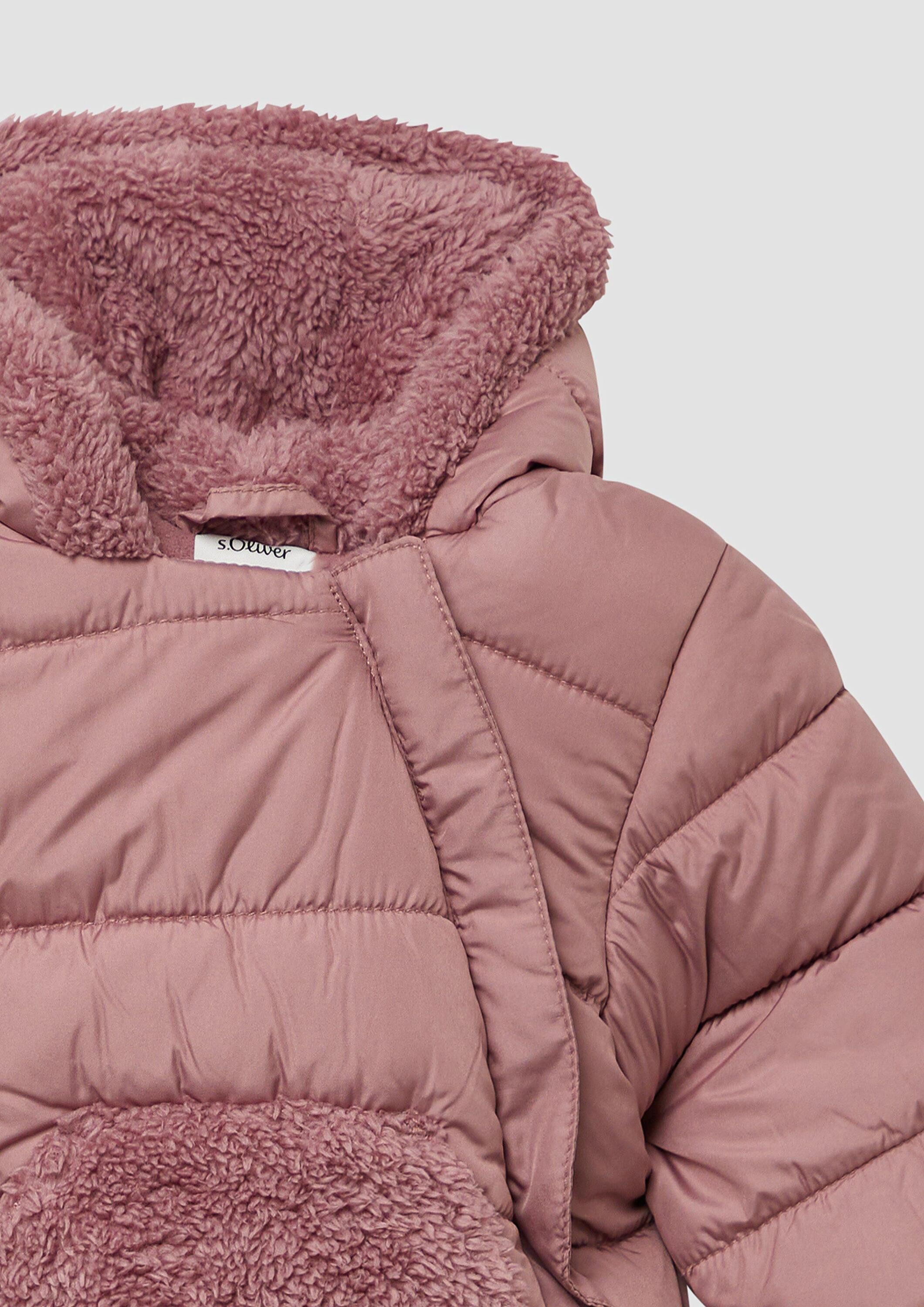 s.Oliver Winterjacke Outdoor-Jacke Unisex Steppjacke mit Teddyplüsch