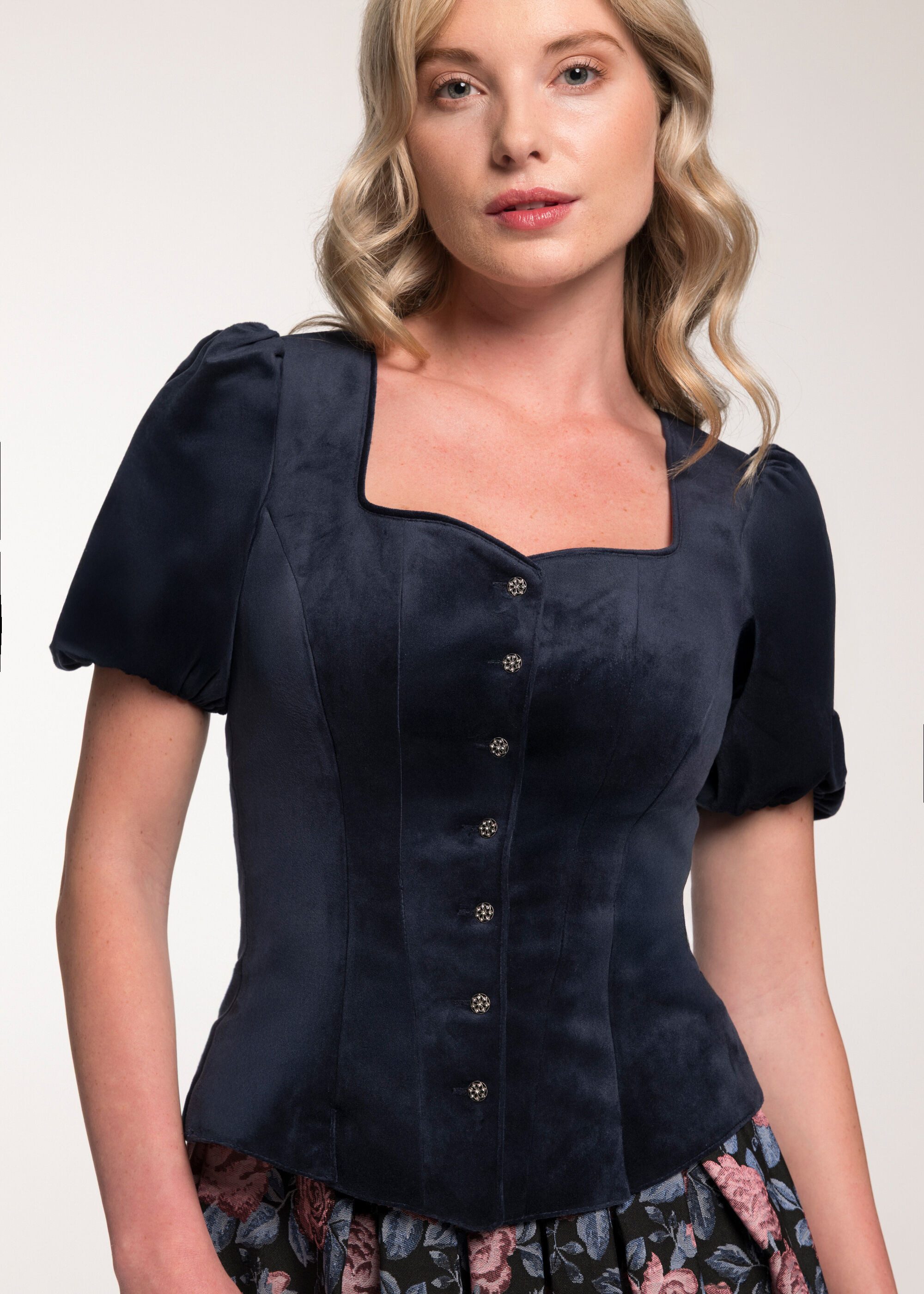 Spieth & Wensky Trachtenbluse Griffin weiches Samtmieder günstig online kaufen