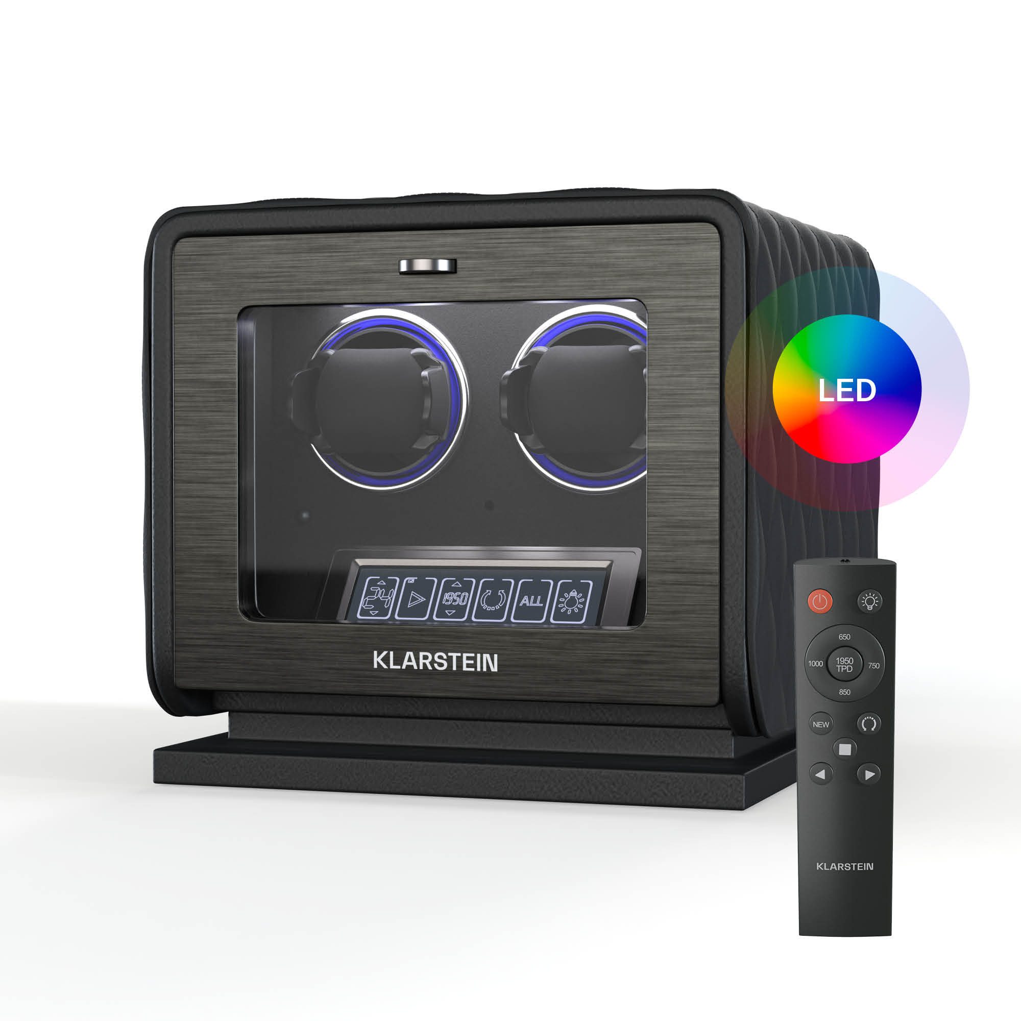 Klarstein Бокс для автоподзавода LuminousTime 2, Кробки для годинника Uhrenkasten Бокс для автоподзавода 2 Uhren