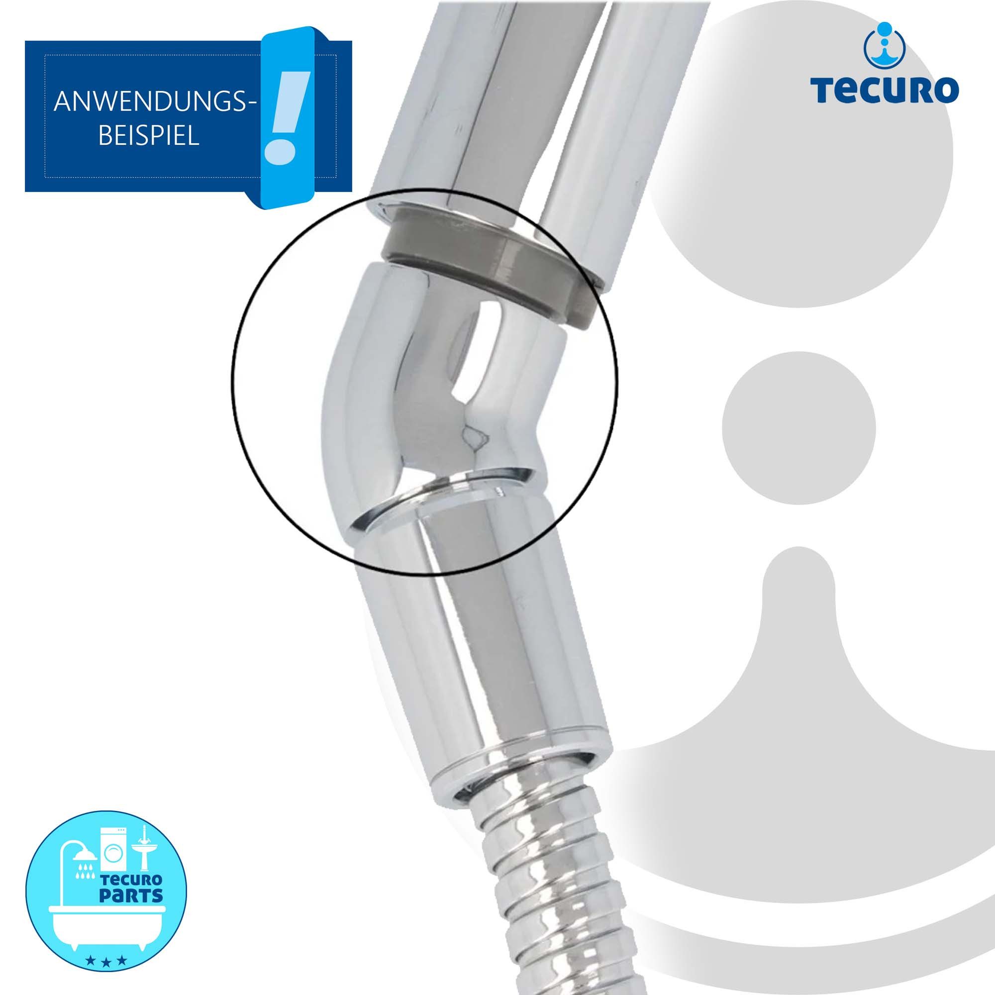 tecuro Duscharmatur Winkelstück für Handbrausen 1/2 x 1/2 x 50° Neigung