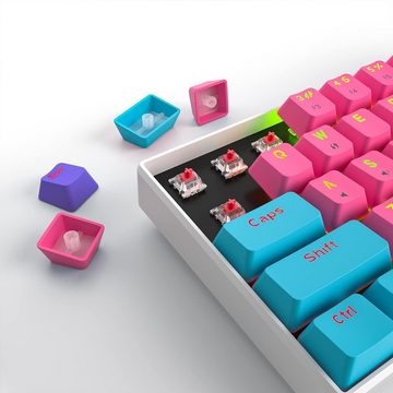 SOLIDEE RGB-Hintergrundbeleuchtung Gaming-Tastatur (Innovative Gaming-Erfahrung,Mini 60 % Layout und Linear Roter Schalter)