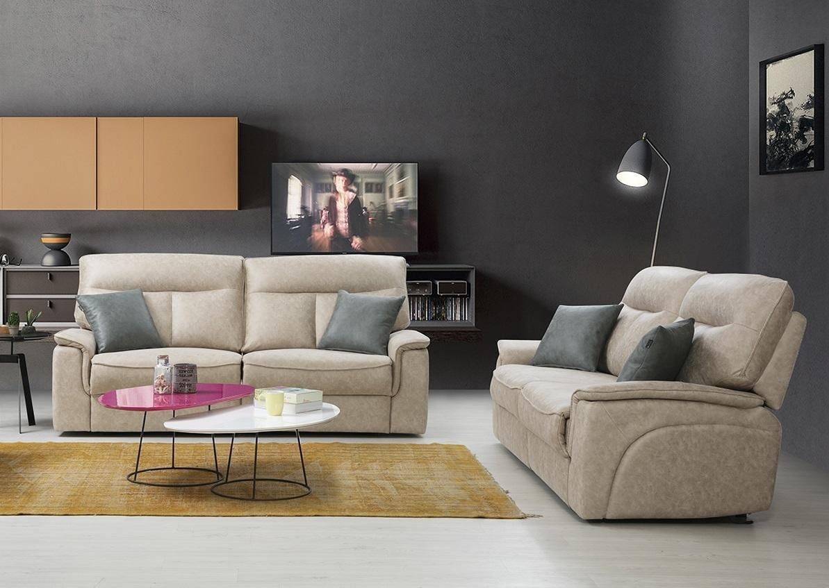 JVmoebel Sofa Set Dreisitzer Couch Garnitur Design Modern Wohnzimmer, 2 Teile, Made in Europa