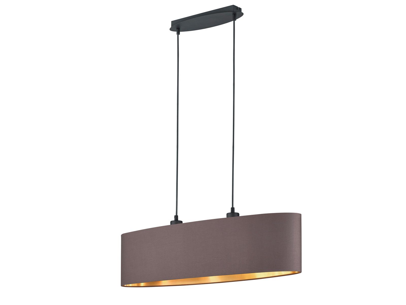 MEINEWUNSCHLEUCHTE Pendelleuchte ohne Leuchtmittel, ausgefallene Lampe-n für über-n Esstisch hängend, Schwarz Gold B. 80cm mehr