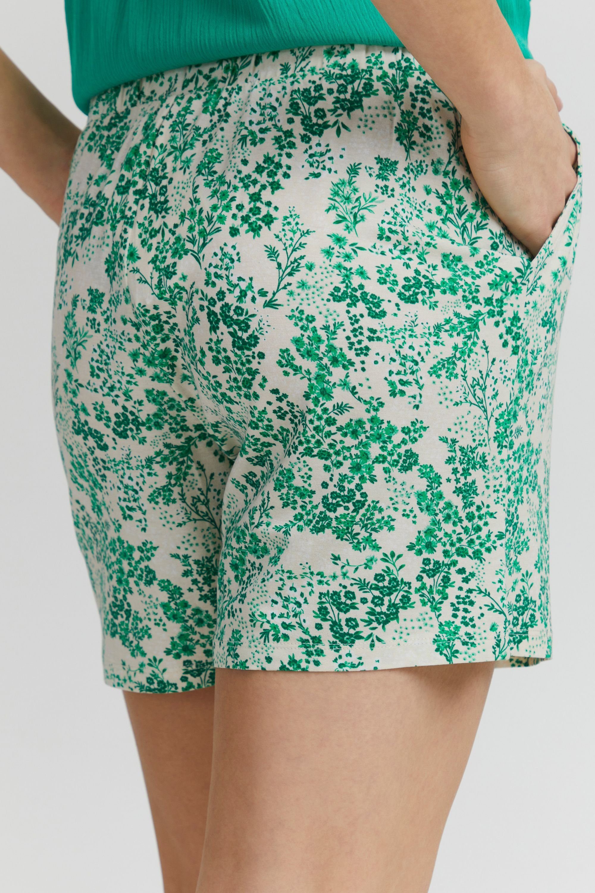 SHO7 Shorts - Green (201165) print Ichi IHLISA Holly 20116198
