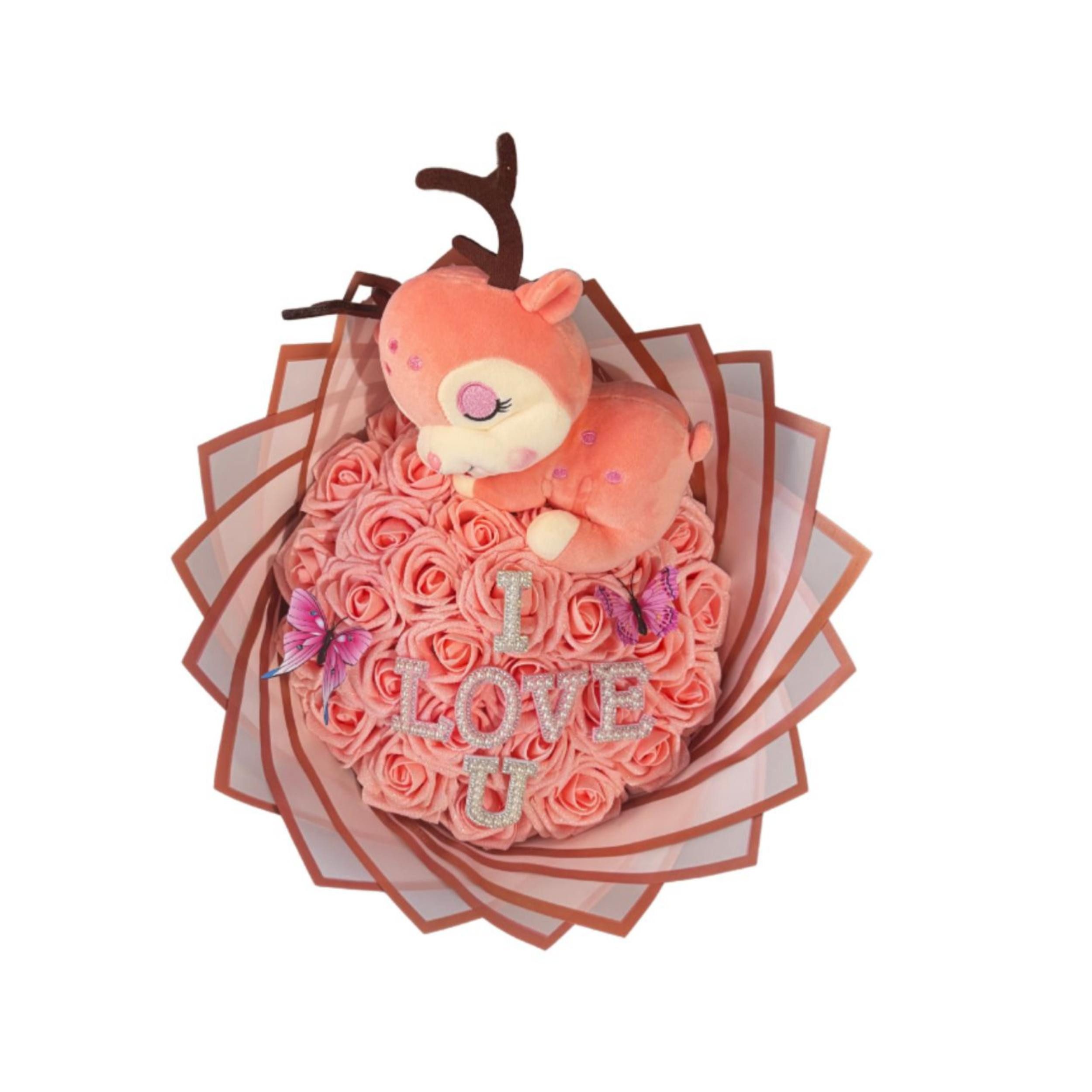 Kunstblumenstrauß Blumenstrauß / Rosen / Bouquets / Blumen / Künstliche Blu günstig online kaufen