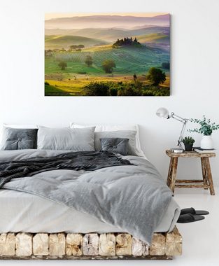 Pixxprint Leinwandbild Toskana Landschaft, Toskana Landschaft (1 St), Leinwandbild fertig bespannt, inkl. Zackenaufhänger