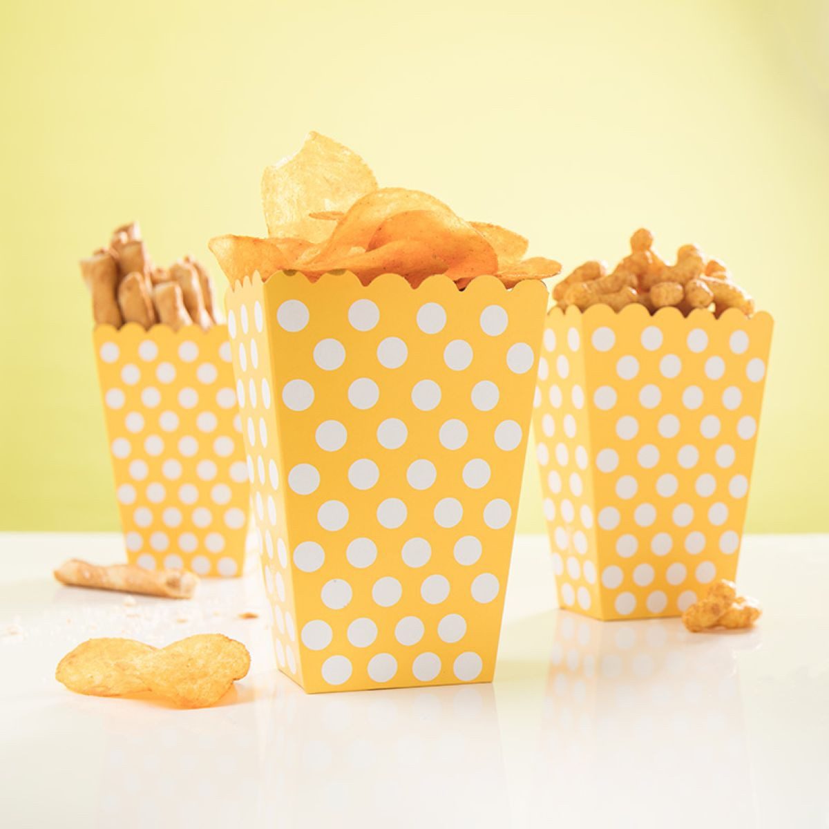 Hängedekoration Snackbox Dots 8Stk./9x14cm Gelb