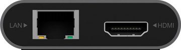 ICY BOX Laptop-Dockingstation ICY BOX USB Type-C DockingStation mit drei Videoschnittstellen