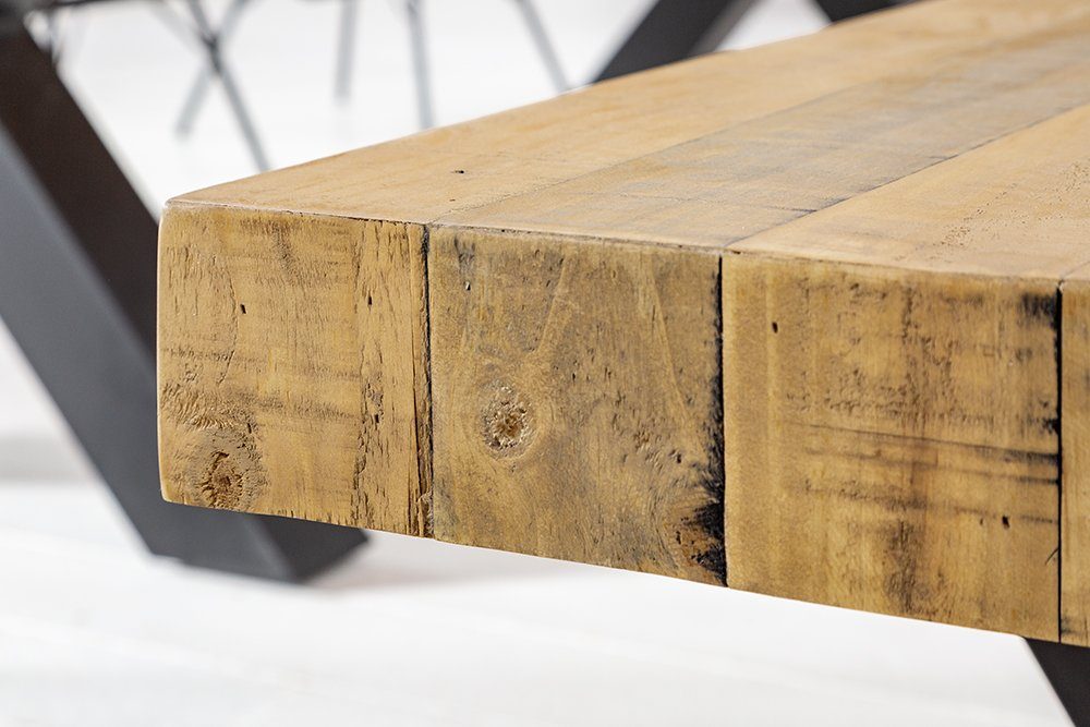 riess-ambiente Sitzbank (Einzelartikel, · vintage / Design Metall braun Massivholz 200cm Esszimmer Industrial 1-St), · · THOR schwarz